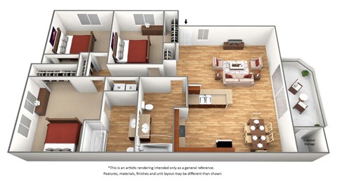 Fairwood Floor Plan at Arcadia Townhomes, Federal Way, 98023